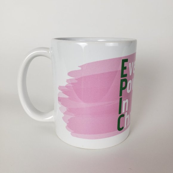 NEW, Ever Powerful In Christ Coffee Mug, Christian, Jesus, God, NWT, Love - Picture 1 of 4